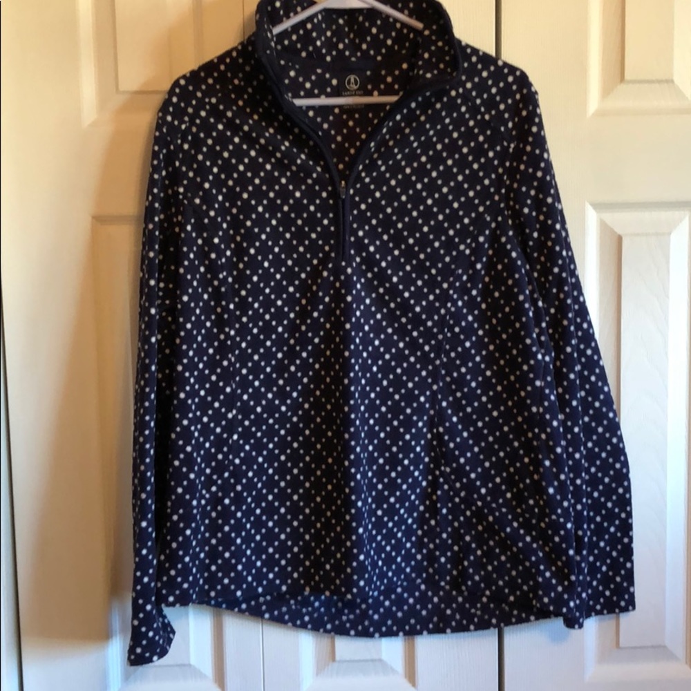 Lands End Fleece 1/4 zip women’s Navy XL